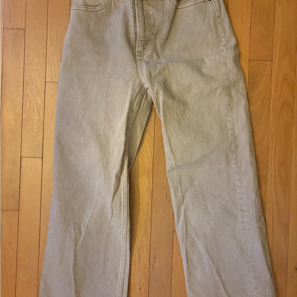 Abercrombie & Fitch 90s Relaxed High-Rise Jeans in Oat